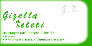 gizella keleti business card